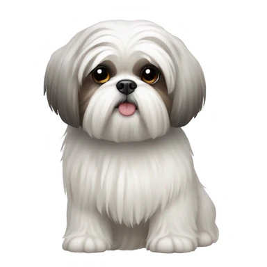 White shih tzu  sticker