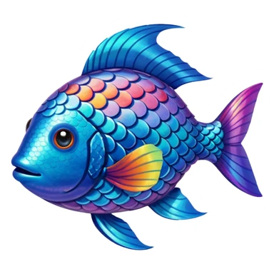 rainbow fish sticker