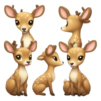 Deer cute warm sticker