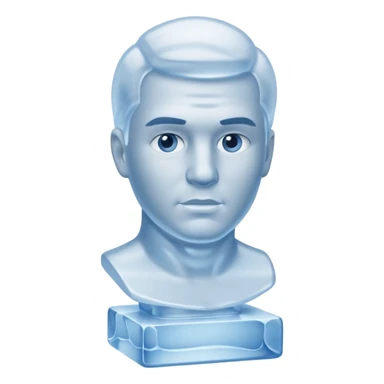 ice Sculpture bust man sticker