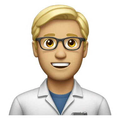 Dirty blonde male geophysicist  sticker