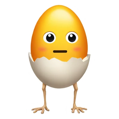 Egg with legs sticker