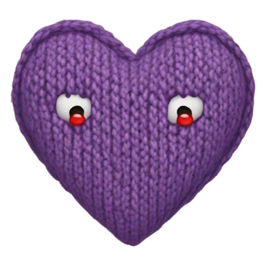 Knitted heart  sticker