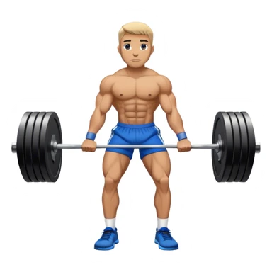 blue shorts deadlift sticker