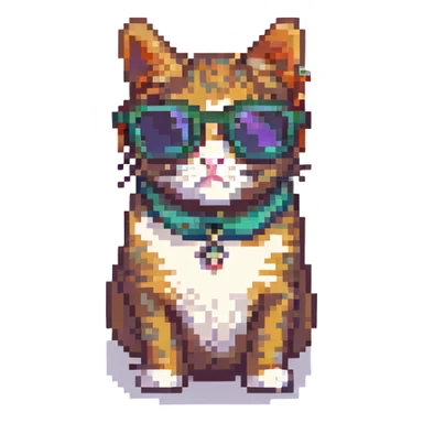 cat wearing sunglasses sticker