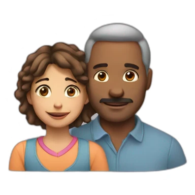 Father and daughter sticker
