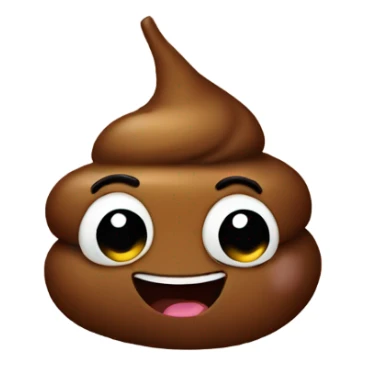 A poop in a happy poop sticker