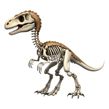 skeleton velociraptor sticker