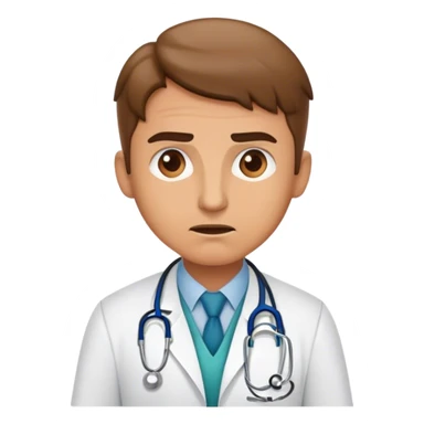 busy anoyed doctor says no sticker