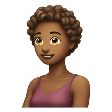 Flirty smile side profile with eye contact sticker