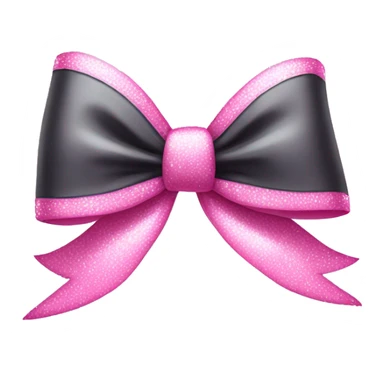 Pink bow with sparkles sticker