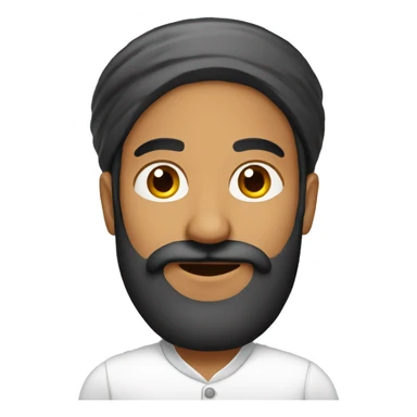 Punjabi man with a beard with Poha sticker