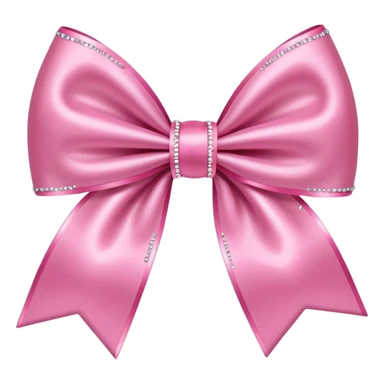 sparkly bow pink sticker