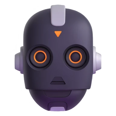 friendly robot head, technology AI sticker