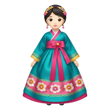 Hanbok with no human just the dress sticker