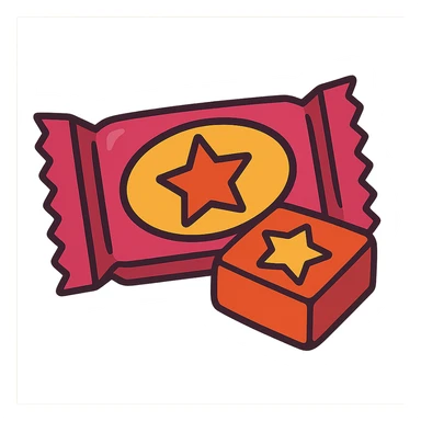 starburst candy sticker