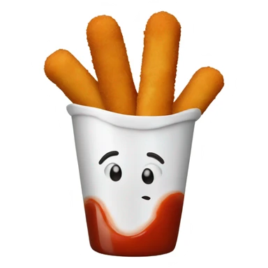 Mozzarella sticks with marinara sauce  sticker