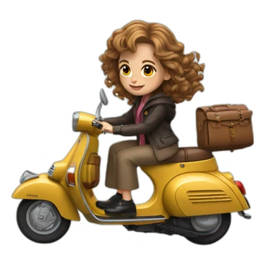 Hermione Granger in vespa sticker