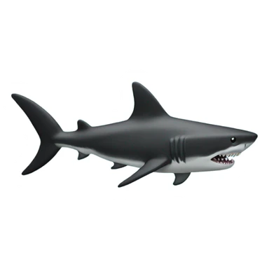 A matte black shark with the eyes of a spider and two heads  sticker