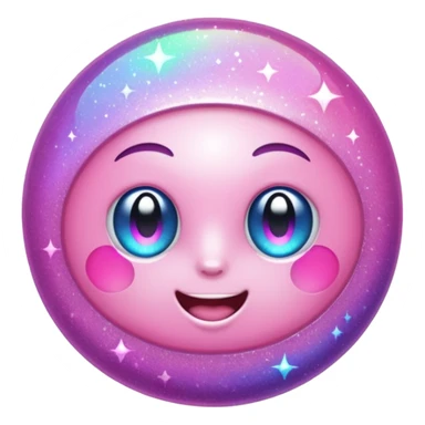 glitter pink game sticker