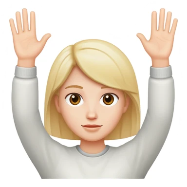 a person with their hands up  sticker