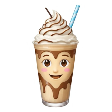milkshake with a face and earrings sticker