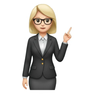 teacher  with a blackboard in the background, full body sticker