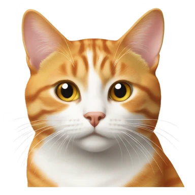 Orange and white tabby cat sticker