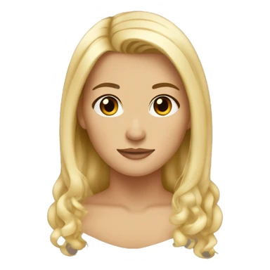 Blonde baleage highlights brown eyes sticker