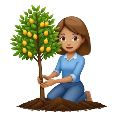 LAN with only one hand planting a tree  sticker