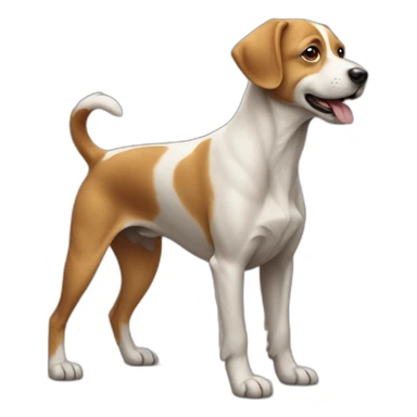 the dog which is standing on two feet like a human sticker