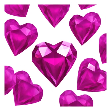 Fuchsia diamond heart sticker
