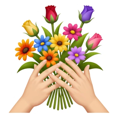 💐 and middle fingers remove the person more flowers, middle fingers only with non metallic hands  sticker