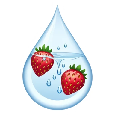 water with strawberry slices sticker