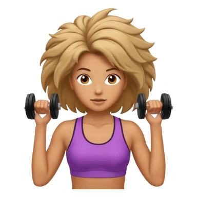 one women working out open hair sticker