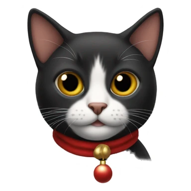 Gato negro navideño sticker