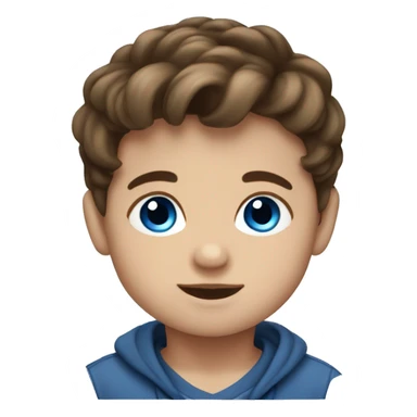 Baby boy brown hair blue eyes  sticker