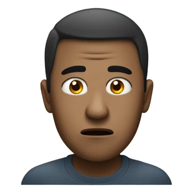 Concerned face sticker