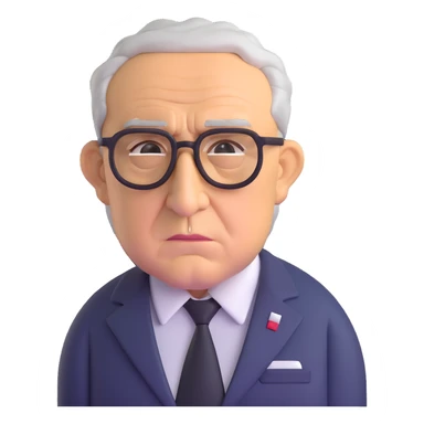 portrait of Henry Kissinger, serious expression sticker