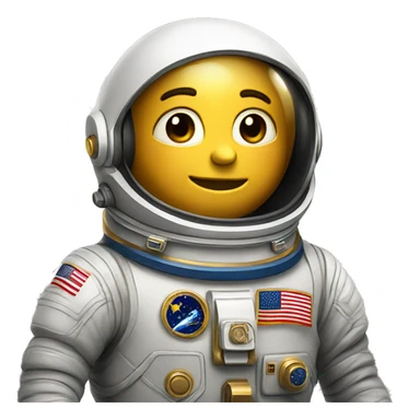 astronaut flag golden sticker