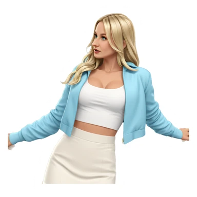 blonde girl in stylish outfit sticker