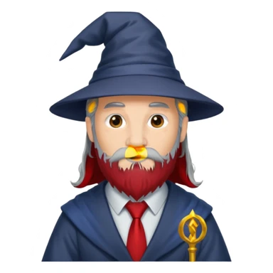 wizard with red tie sticker