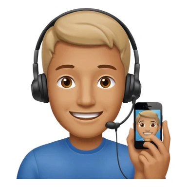 Man doing facetime sticker