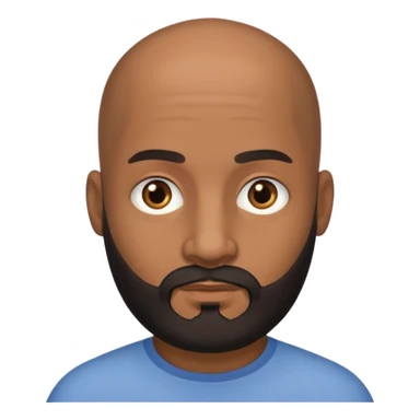 Hombre marrón pelado con barba sticker