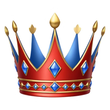Red, White, and Blue crown sticker
