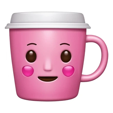 Pink coffe aesthetic  no use face sticker