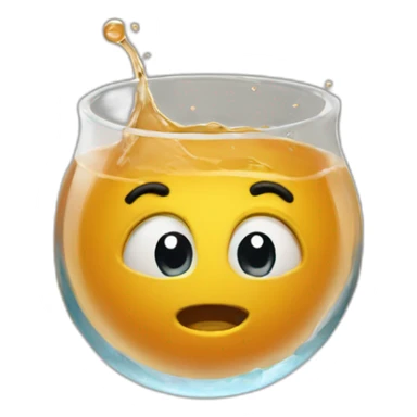 dribble liquid sticker