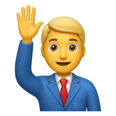 animated emoji waving man apple style sticker