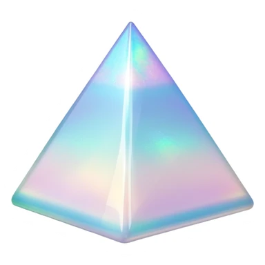 beautiful white opal pyramid  sticker