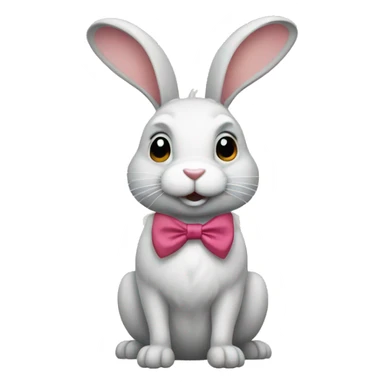 Rabbit with a bow sticker